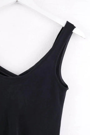 Top sans manche Yves Saint Laurent Noir en Soie