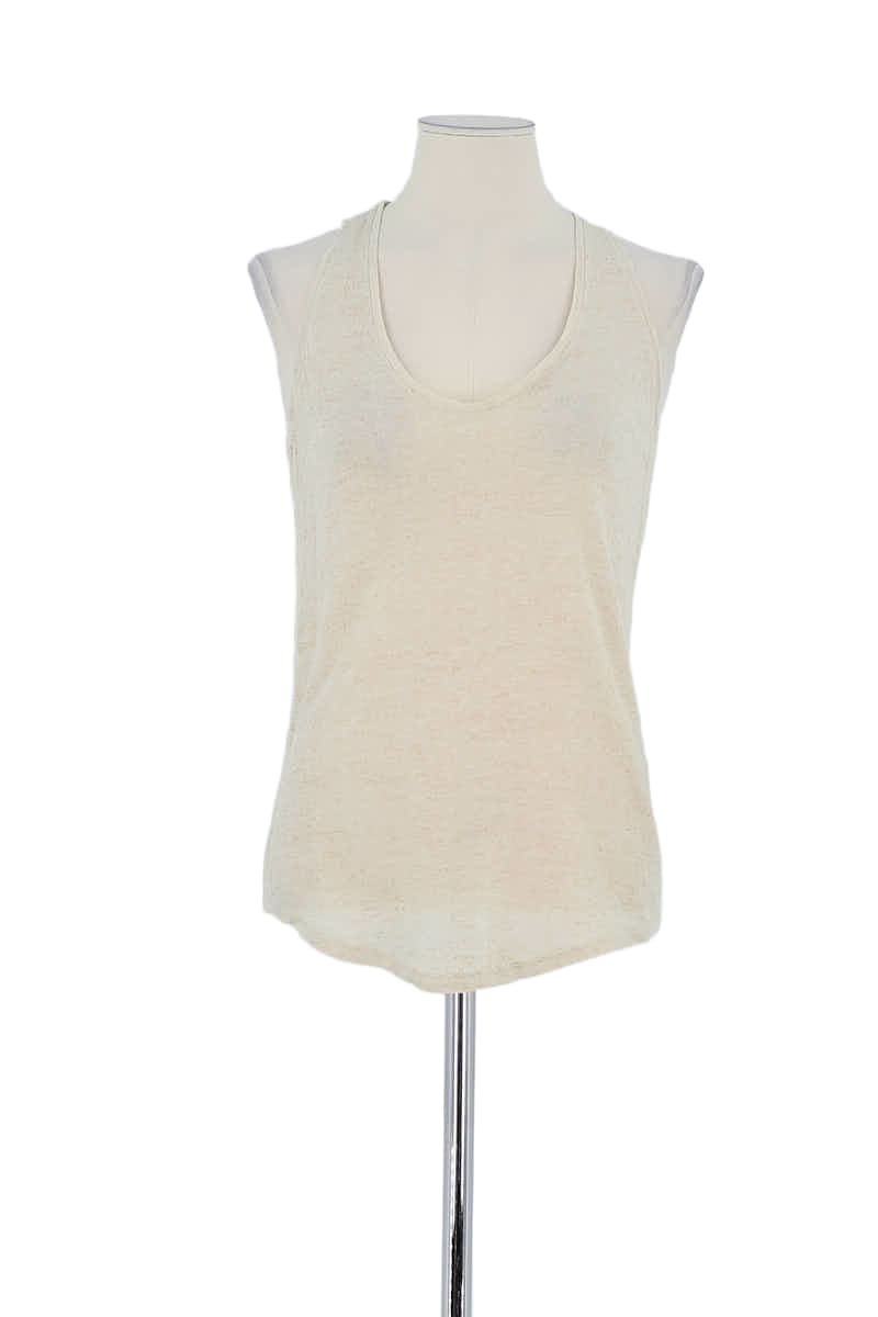 Top sans manche Zadig & Voltaire Beige en Lin, taille XS - Seconde Main