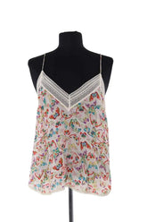 Top sans manche Zadig & Voltaire Christy Multicolore en Soie, taille S - Seconde Main