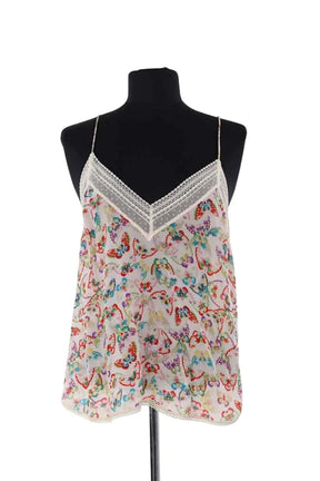 Top sans manche Zadig & Voltaire Christy Multicolore en Soie, taille S - Seconde Main
