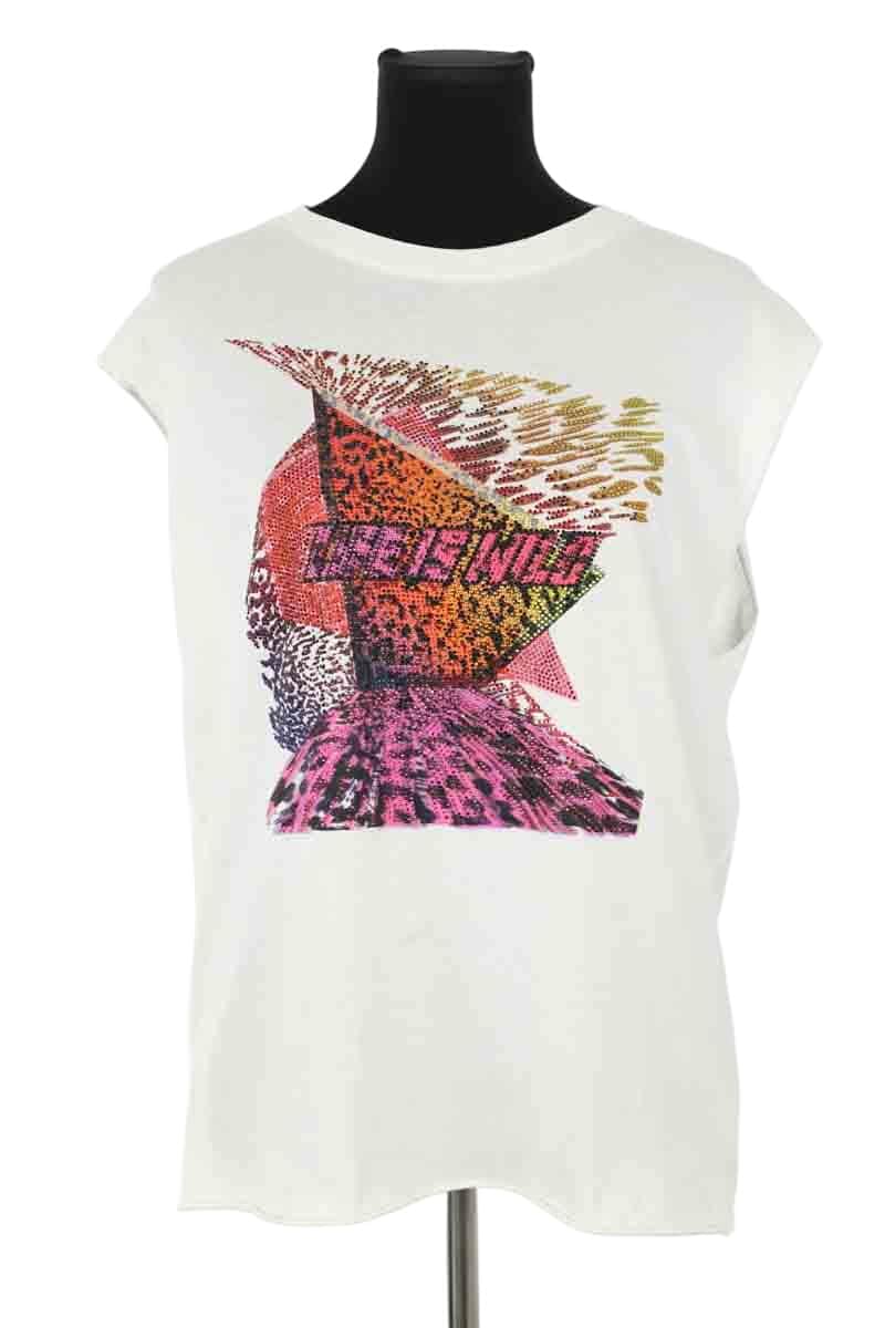 Top sans manche Zadig & Voltaire Ecru en Coton, taille M - Seconde Main