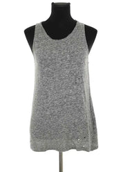 Top sans manche Zadig & Voltaire Gris en Coton, taille S - Seconde Main