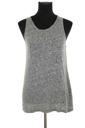 Top sans manche Zadig & Voltaire Gris en Coton, taille S - Seconde Main