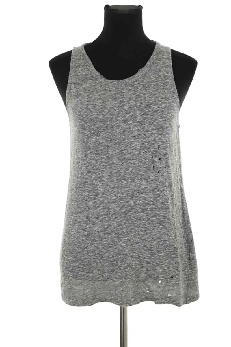 Top sans manche Zadig & Voltaire Gris en Coton, taille S - Seconde Main