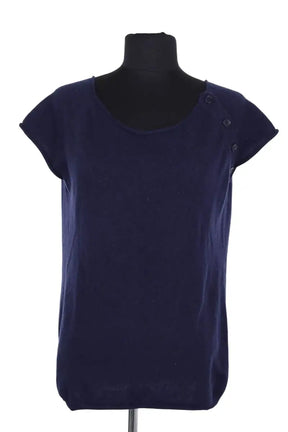 Top sans manche Zadig & Voltaire Marine en Cachemire, taille M - Seconde Main