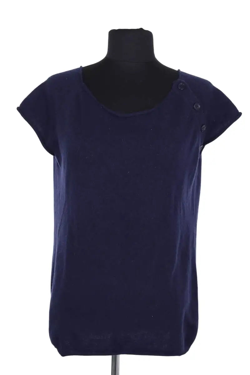 Top sans manche Zadig & Voltaire Marine en Cachemire, taille M - Seconde Main