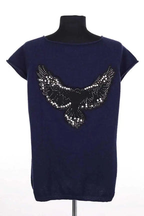Top sans manche Zadig & Voltaire Marine en Cachemire