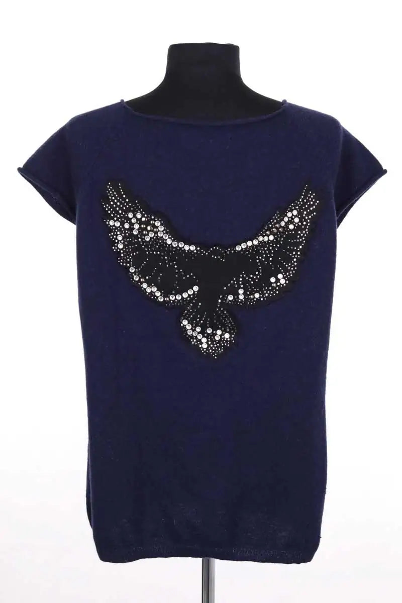 Top sans manche Zadig & Voltaire Marine en Cachemire