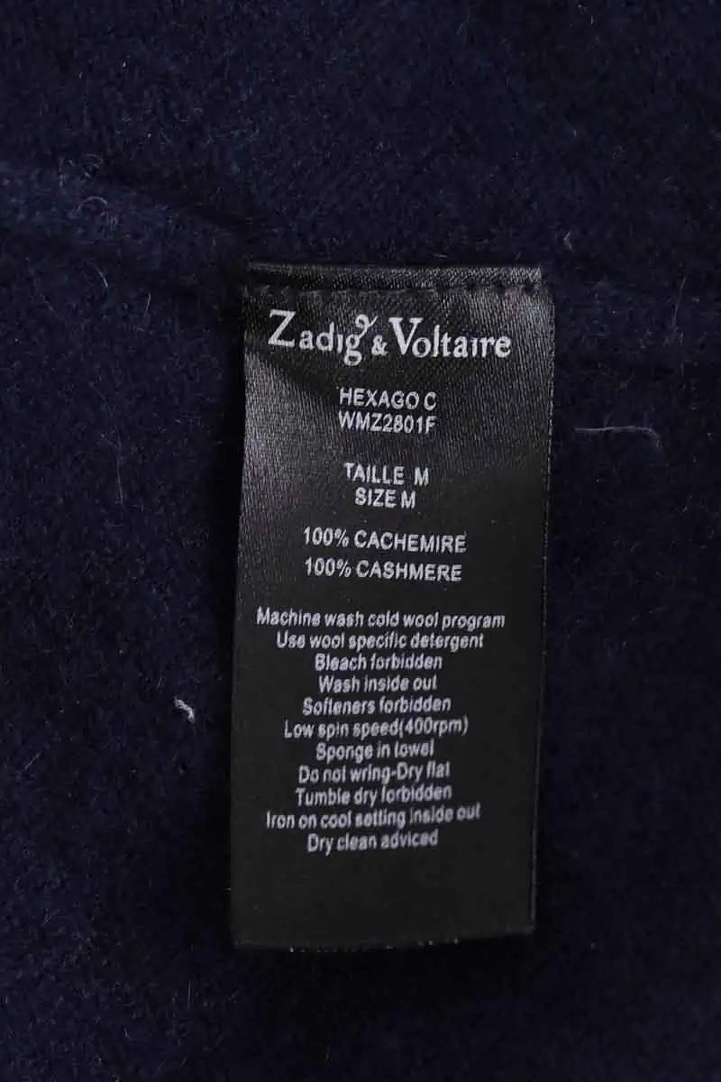 Top sans manche Zadig & Voltaire Marine en Cachemire
