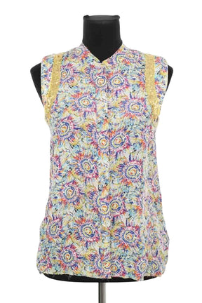 Top sans manche Zadig & Voltaire Multicolore en Soie, taille S - Seconde Main