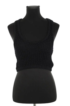 Top sans manche Zadig & Voltaire Nabya crochet Noir en Coton, taille XS - Seconde Main
