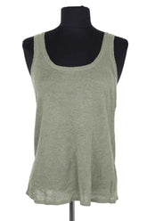 Top sans manche Zadig & Voltaire Vert en Lin, taille M - Seconde Main