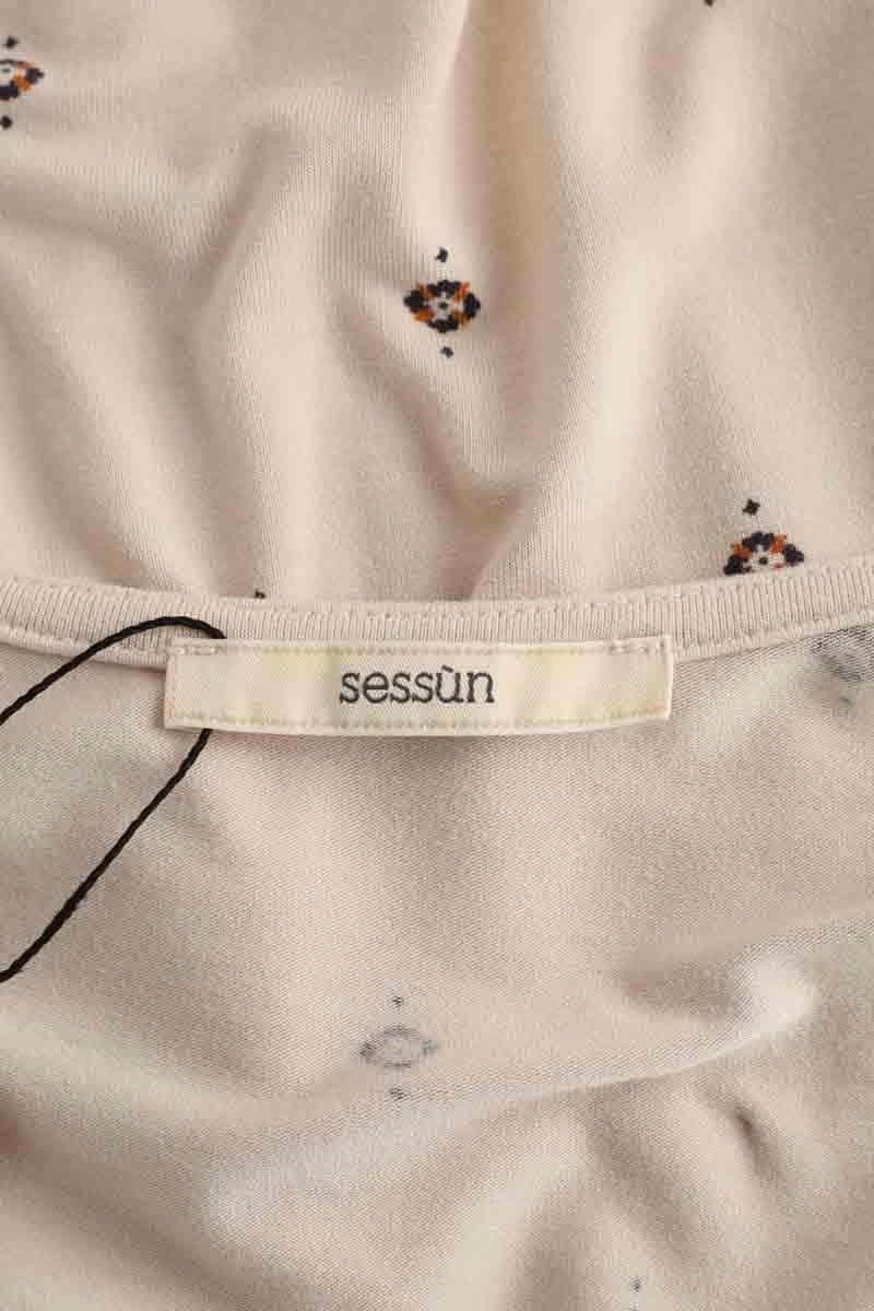 Top Sessun Beige en Viscose