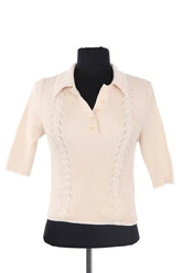 Top Sessun Jodi Ecru en Coton, taille XS - Seconde Main