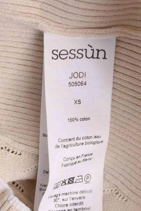Top Sessun Jodi Ecru en Coton