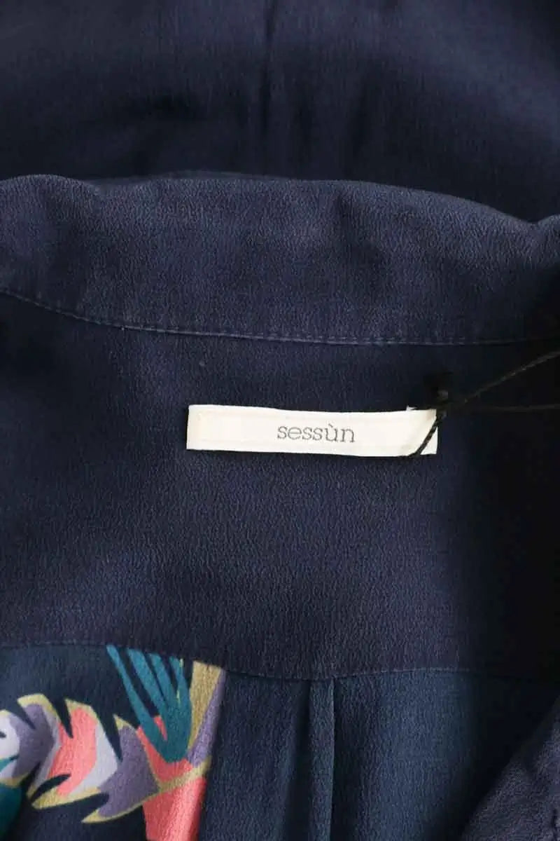 Top Sessun Tahuata Bleu en Soie