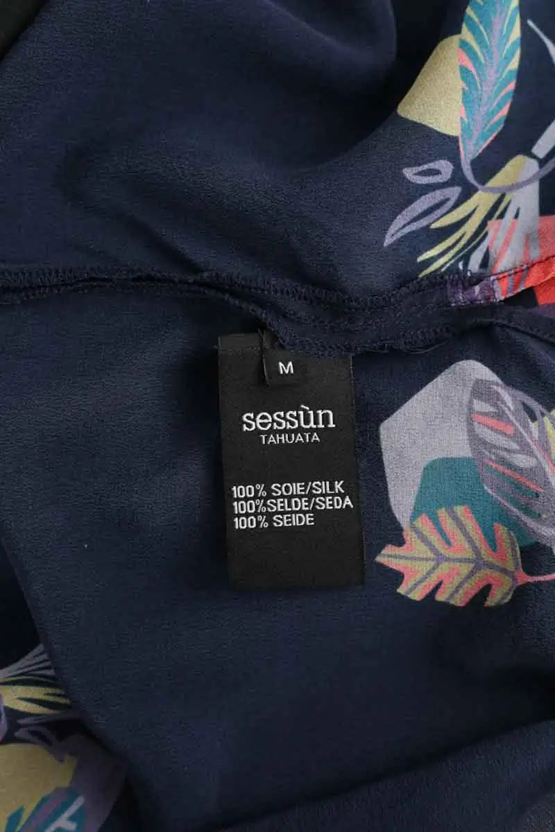 Top Sessun Tahuata Bleu en Soie