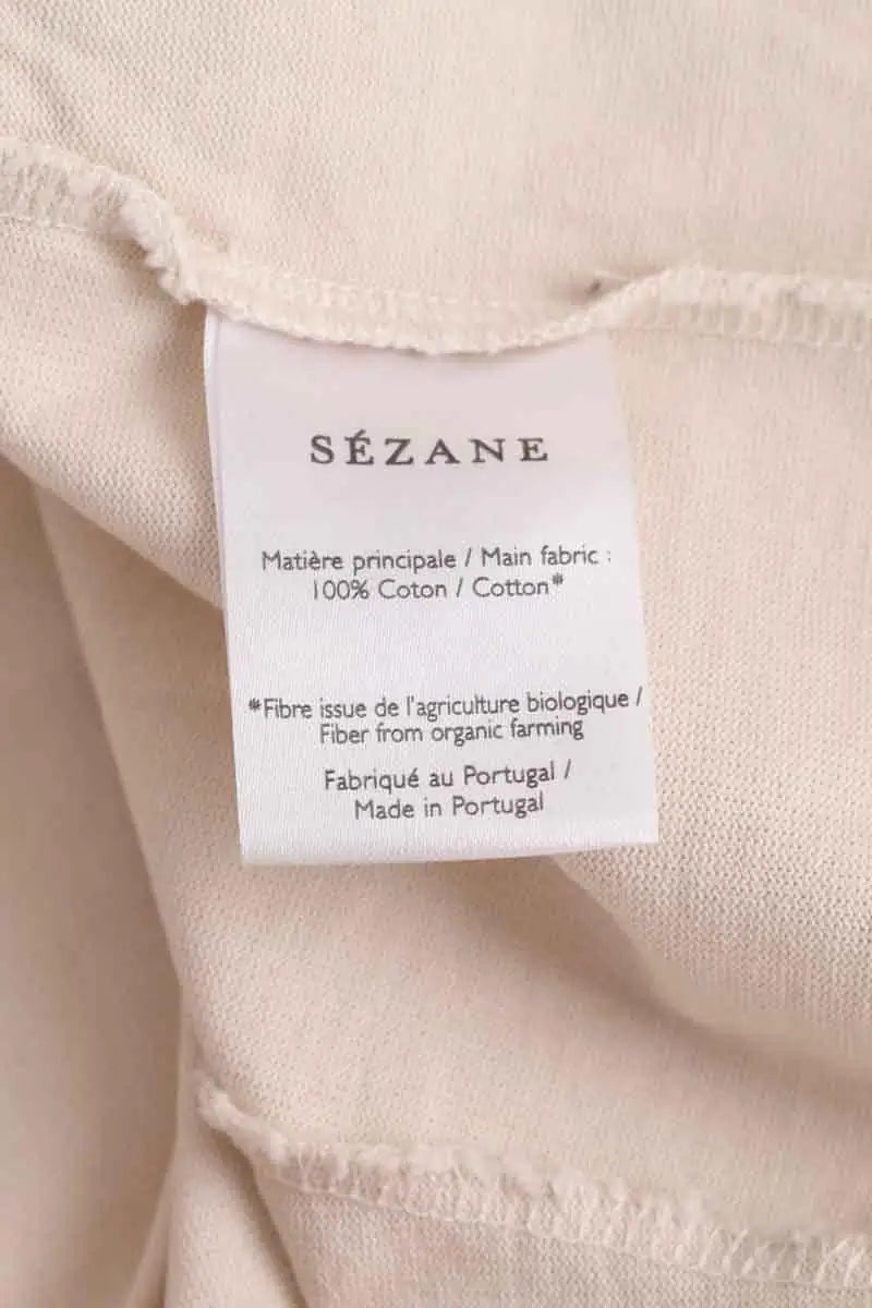 Top Sézane Beige en Coton