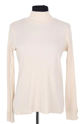 Top Sézane Ecru en Coton, taille L - Seconde Main