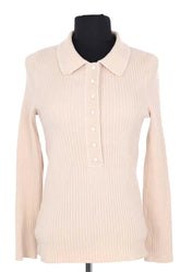 Top Sézane Ecru en Coton, taille M - Seconde Main