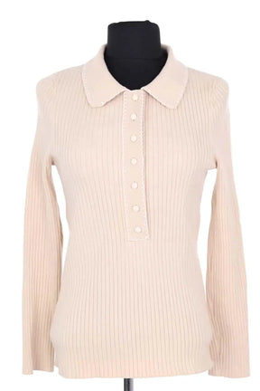 Top Sézane Ecru en Coton, taille M - Seconde Main