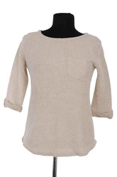Top Sézane Ecru en Coton, taille S - Seconde Main