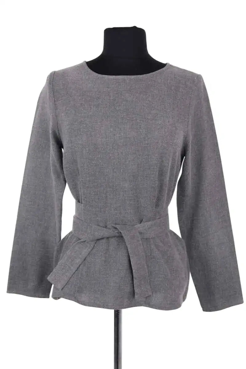Top Sézane Gris en Coton, taille XS - Seconde Main