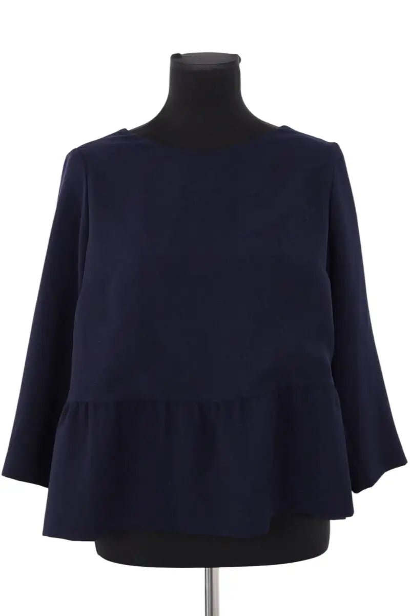 Top Sézane Marine en Synthétique, taille L - Seconde Main