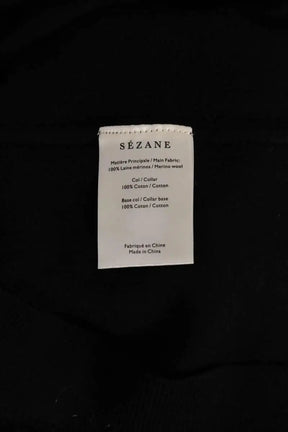 Top Sézane Noir en Coton