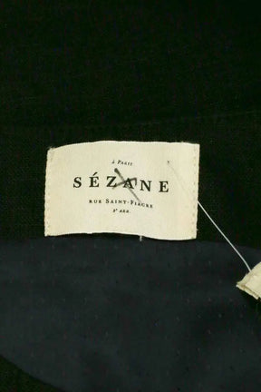 Top Sézane Noir en Lin