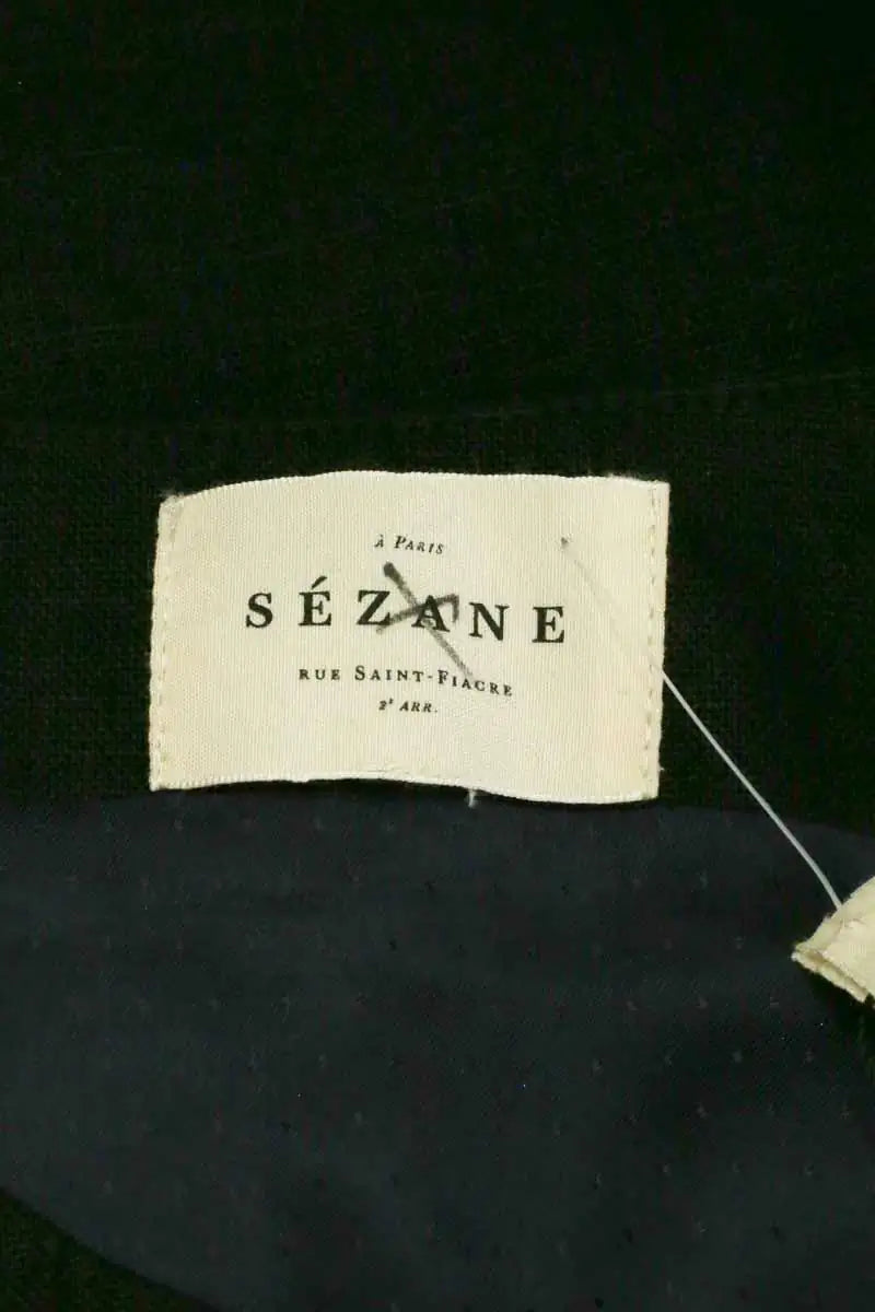 Top Sézane Noir en Lin