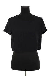 Top Sézane Noir en Synthétique, taille M - Seconde Main
