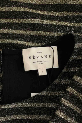 Top Sézane Noir en Viscose
