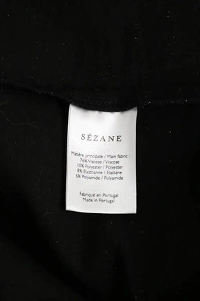 Top Sézane Noir en Viscose