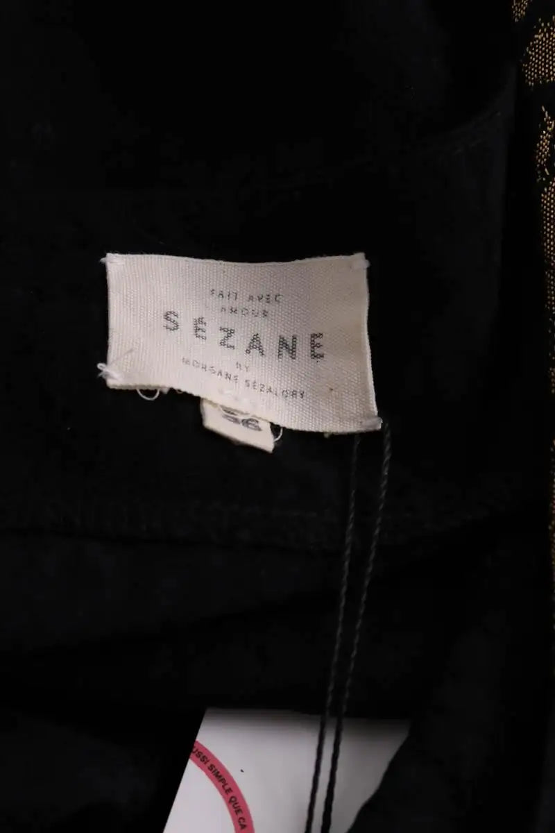 Top Sézane Noir en Viscose