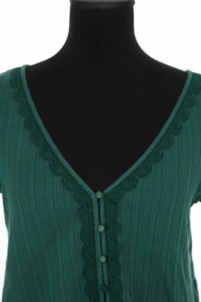 Top Sézane Vert en Coton