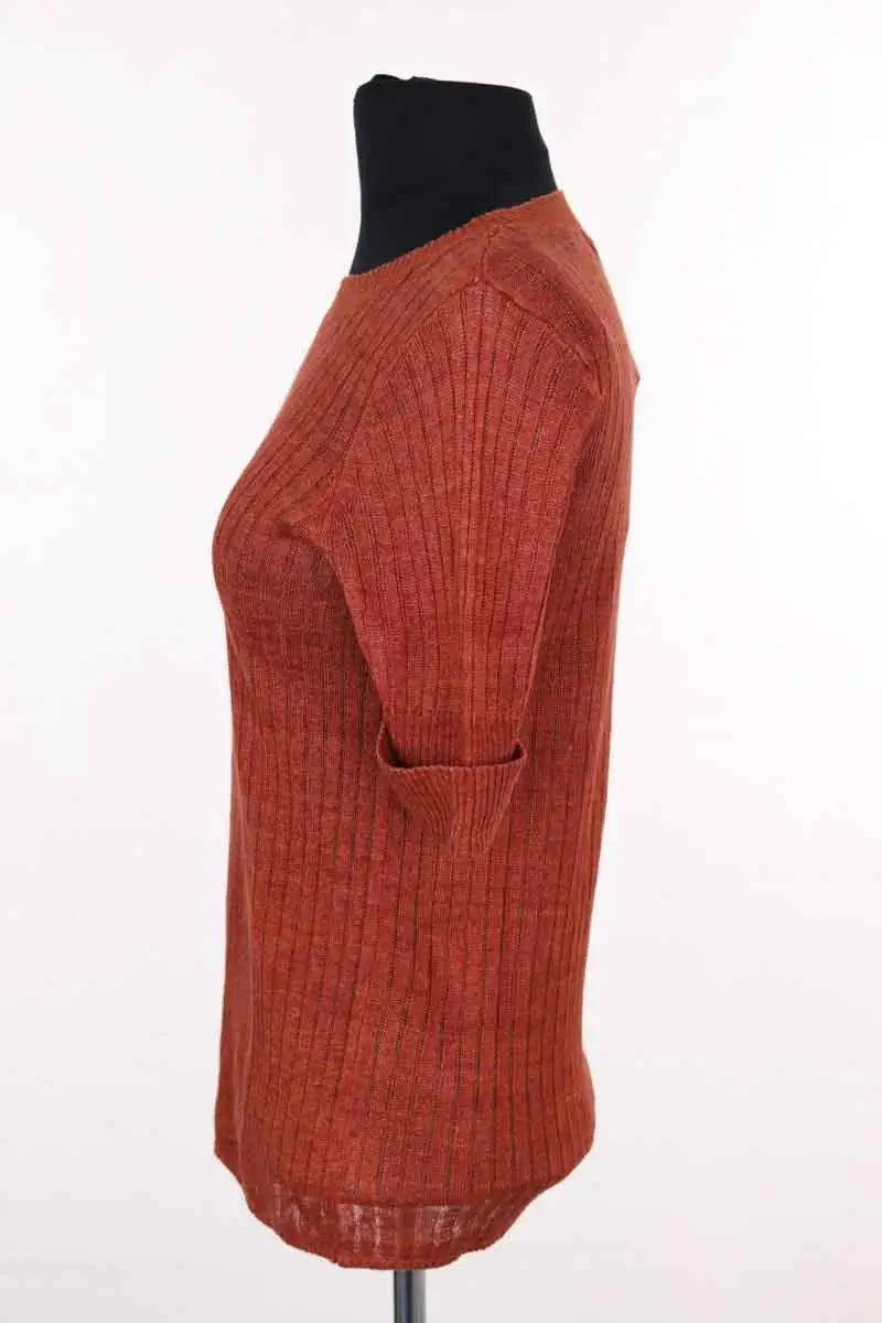 Top Soeur Camel en Lin