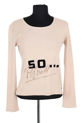 Top Sonia Rykiel Beige en Coton, taille S - Seconde Main