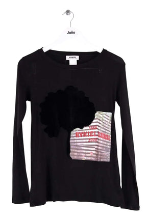 Top Sonia Rykiel Noir en Coton, taille S - Seconde Main