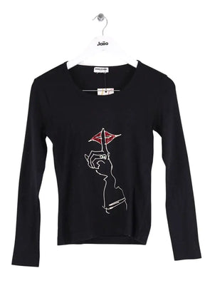 Top Sonia Rykiel Noir en Synthétique, taille S - Seconde Main
