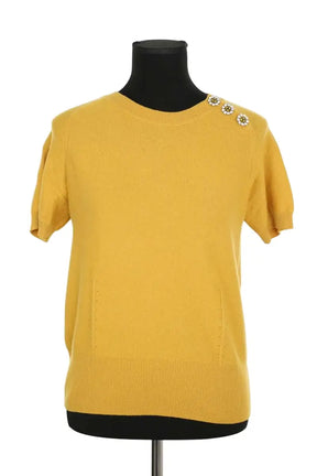 Top Tara Jarmon Jaune en Laine, taille M - Seconde Main