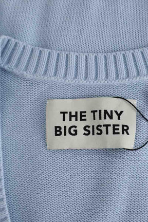 Top The Tiny Big Sister Bleu en Coton