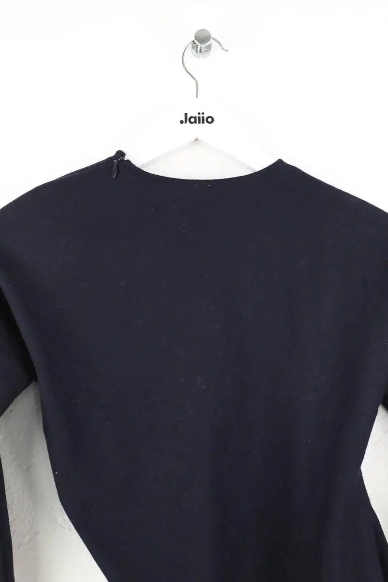 Top Totême Twisted Flannel top Marine en Laine