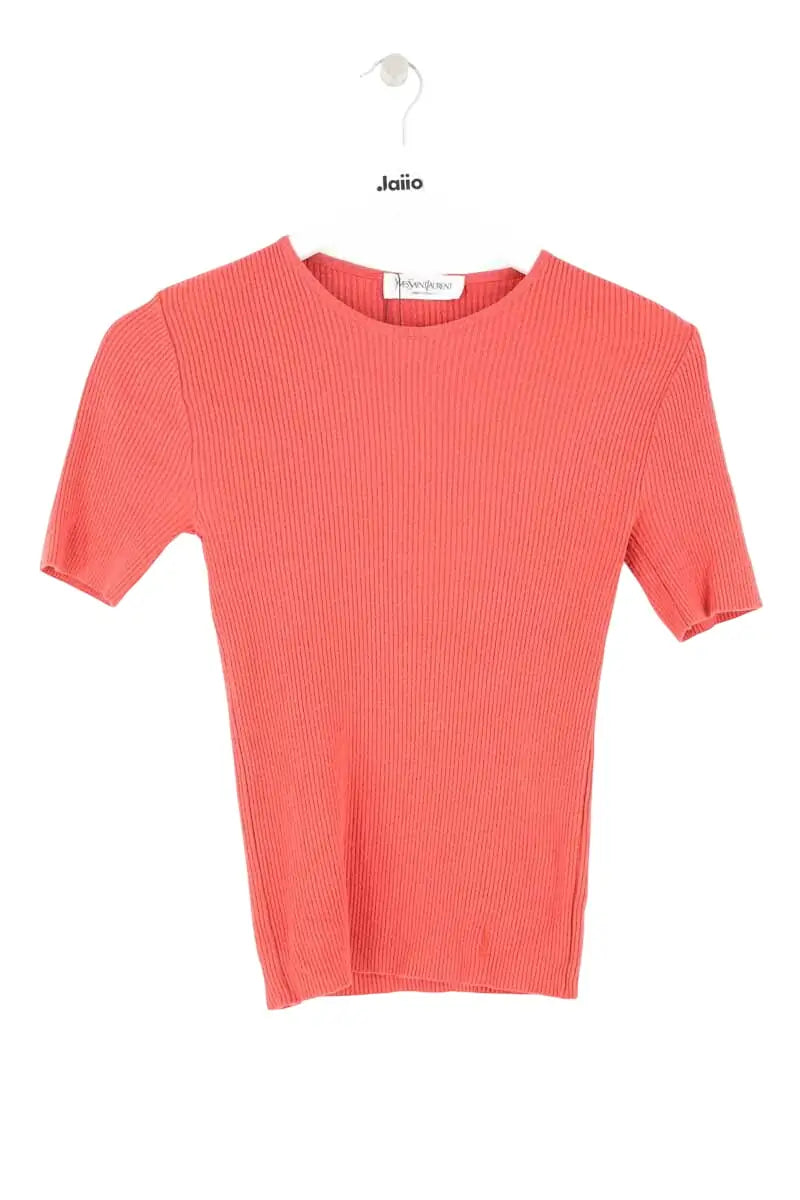 Top Yves Saint Laurent Orange en Coton, taille S - Seconde Main
