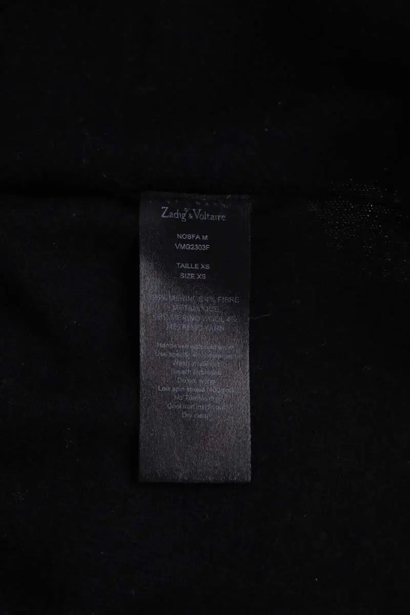 Top Zadig & Voltaire Noir en Laine