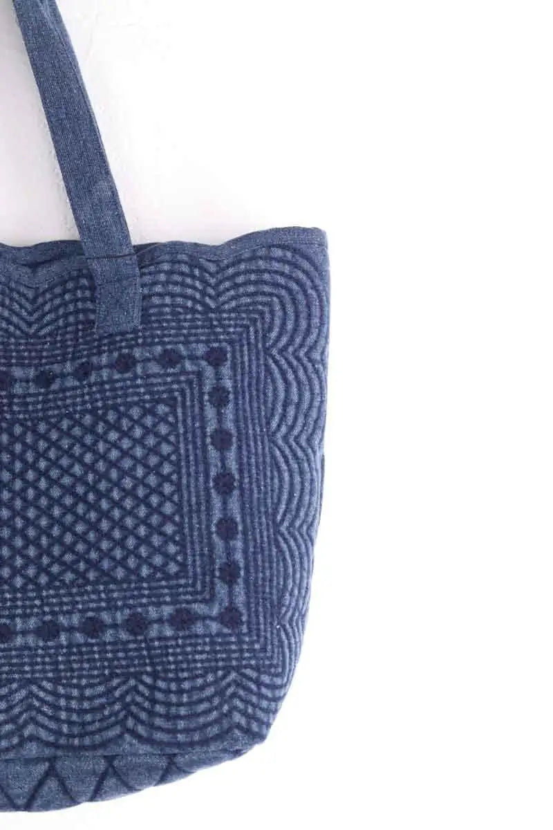 Totebag Sézane Bleu en Coton