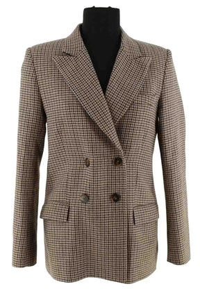 Blazer Maje Marine en Laine, taille S - Seconde Main