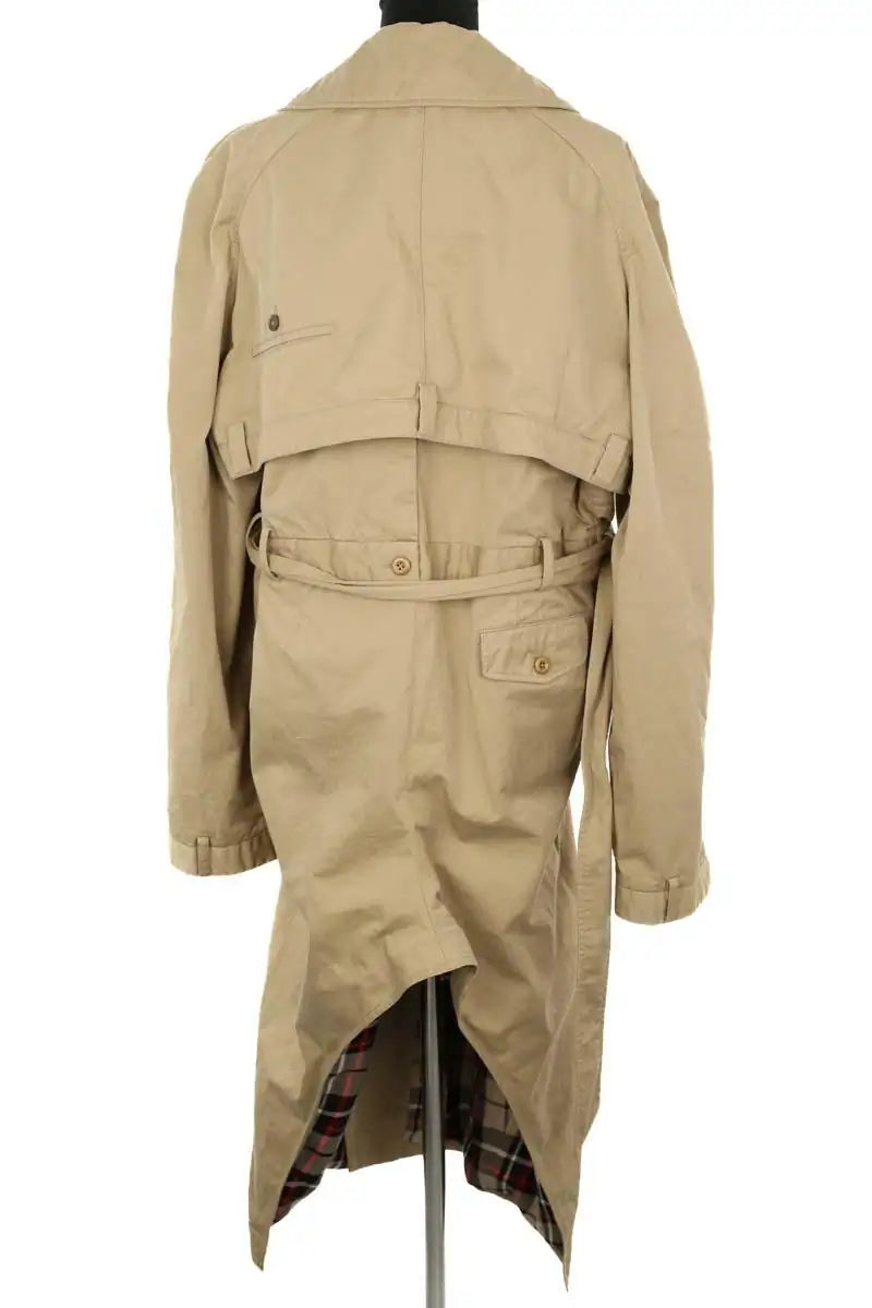 Trench-coat Balenciaga Deconstructed trench en coton twill Kaki en Coton