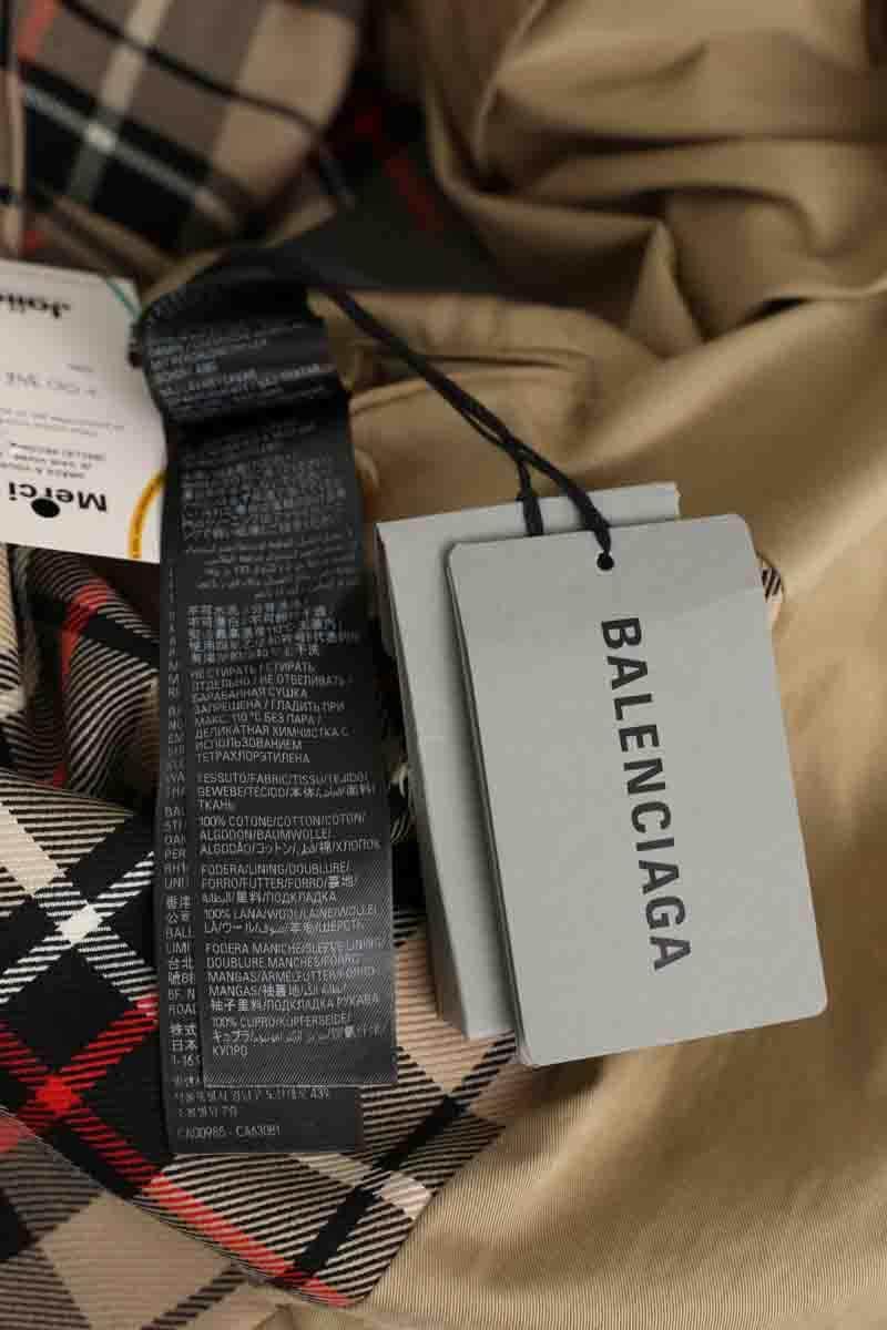 Trench-coat Balenciaga Deconstructed trench en coton twill Kaki en Coton