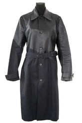 Trench-coat Bottega Veneta Noir en Cuir, taille XXXL - Seconde Main